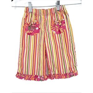 VTG Hanna Andersson Striped Pleated Cuff Pants Girls 3T